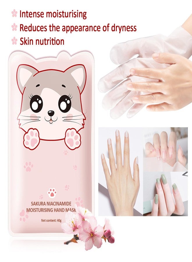 PPPanYiDi Hand Masks Moisturizing Gloves,6 Pairs Hydrating Hand Peel Masks Gift Set for Dry Cracked Hands Care,Long-lasting and Non-greasy Hand Moisturizer Gloves for Women A - Image 2